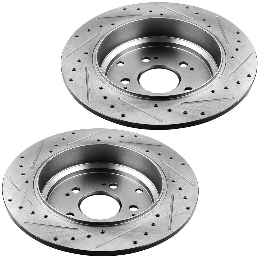 Acura MDX Rear Brake Rotors & Pads 12040072 D1281, with DOT4 Cleaner