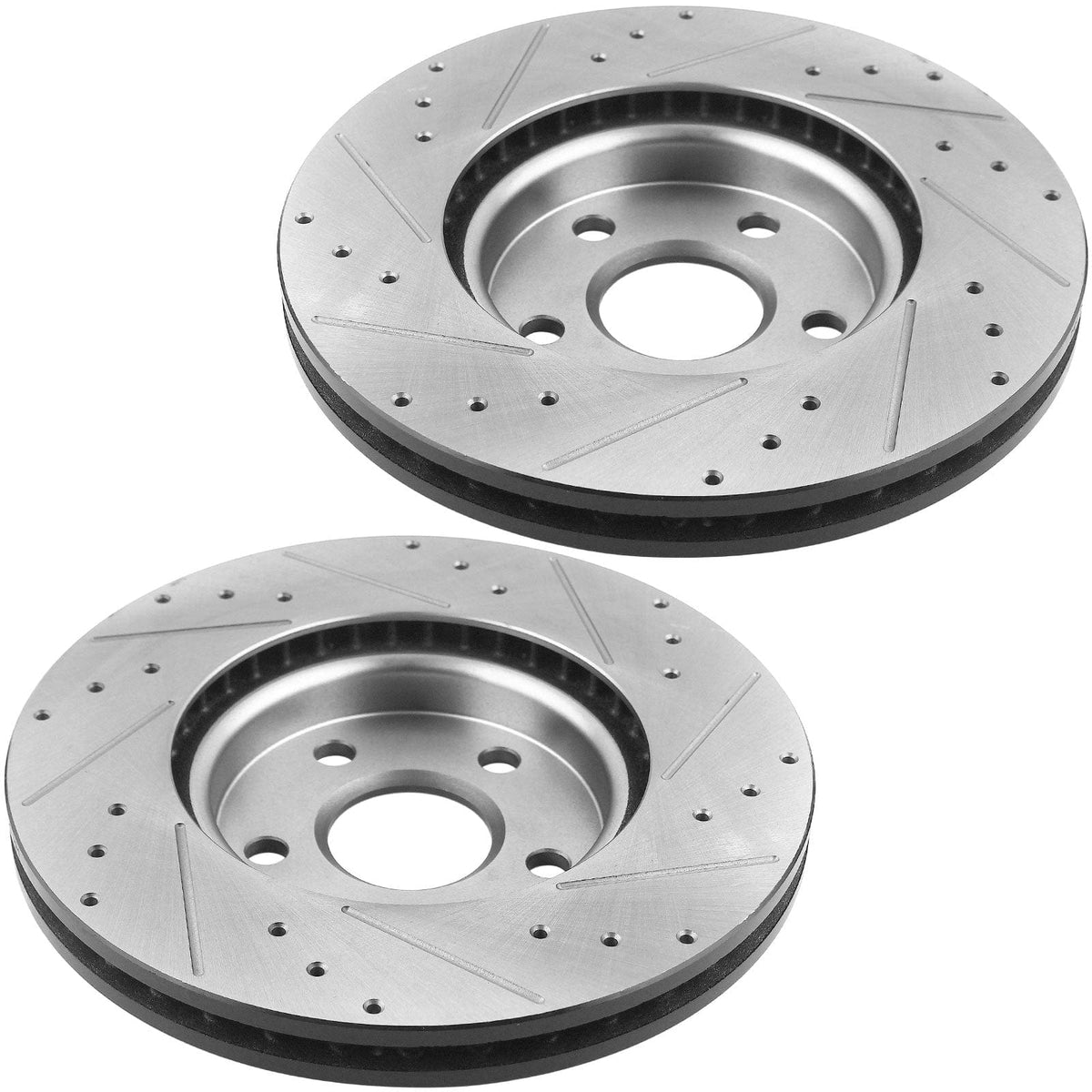 Front Drilled & Slotted Disc Brake Rotors + Ceramic Pads Fits for Acura MDX TL, Honda Odyssey Passport Pilot Ridgeline