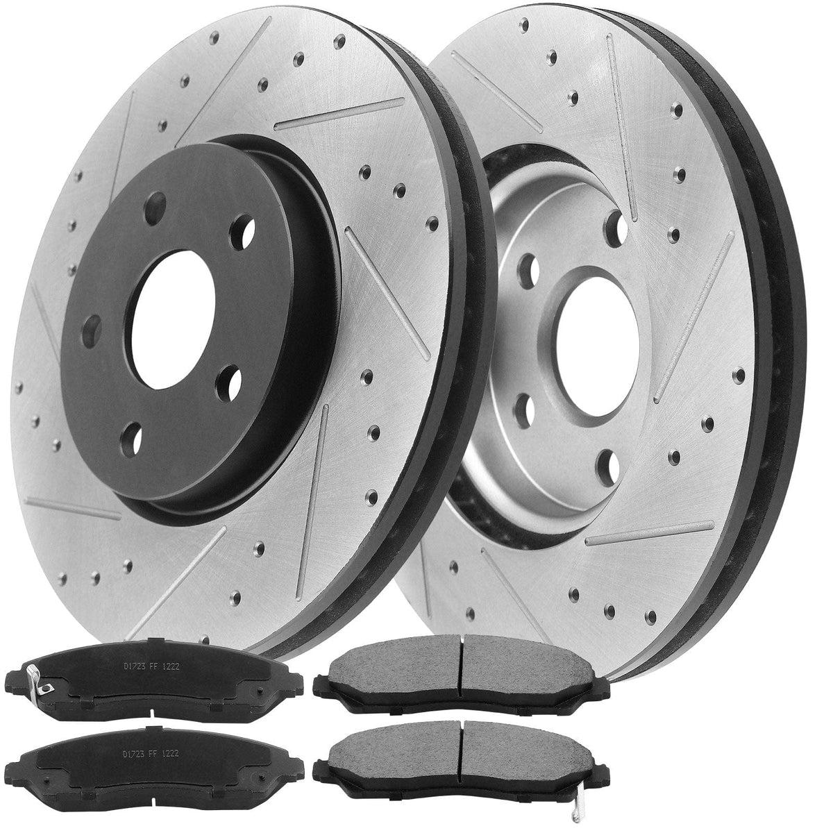 MotorbyMotor Front Brake Rotors 320mm Drilled & Slotted Design Brake Rotor & Brake Pad kit Including CLEANER DOT4 FLUID Fits for Acura MDX 17-20 (3.5L ONLY), Honda Pilot 16-20, Honda Ridgeline 17-20