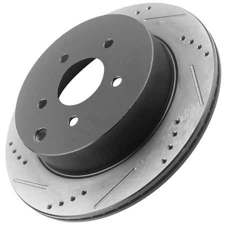 Rear Slotted Disc Brake Rotor For Infiniti FX35 M37 Q50 Q70L Nissan Murano Quest