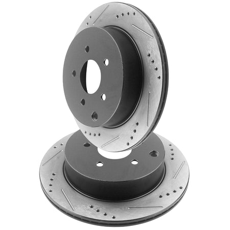 Rear Slotted Disc Brake Rotor For Infiniti FX35 M37 Q50 Q70L Nissan Murano Quest