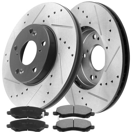 Front Brake Discs Rotors & Pads For 2011 - 2014 CHRYSLER 200 2007 - 2010 SEBRING