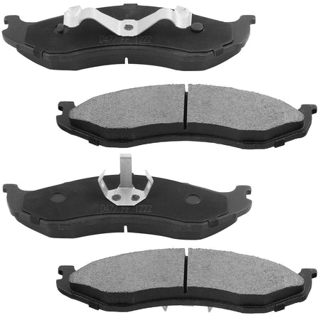 MotorbyMotor Front Brake Rotors 280mm Drilled & Slotted Design Brake Rotor & Brake Pad kit Fit for Jeep Wrangler 1999-2006, Jeep Cherokee 1999-2000, Jeep Cherokee 2001 (4.0L L6 ONLY)