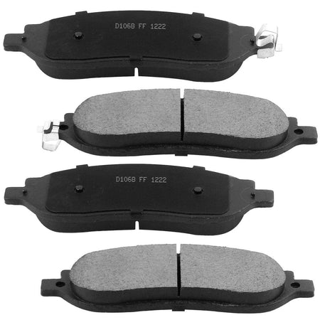 New Set Rear Drilled Slotted Rotors Ceramic Pads Ford F-350 F-250 Super Duty