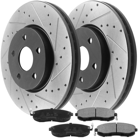 Front Brake Rotors And Ceramic Pads for 2002 2003 2004 2005 2006 Nissan Altima