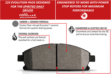Power Stop Z23 Brake Pads - PowerStop Evolution Pads