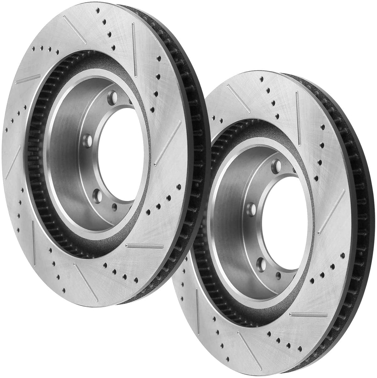 Front Black Brake Rotors + ceramic Brake Pads For Lexus GX460 Toyota 4Runner New