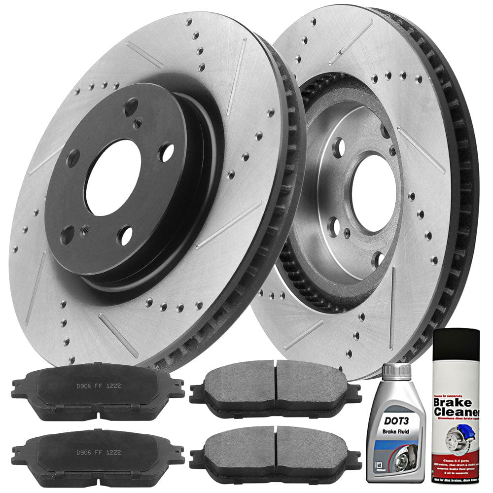 Front Brake Rotors & Ceramic Pads Fits Toyota Avalon Camry SE XLE Sienna Solara