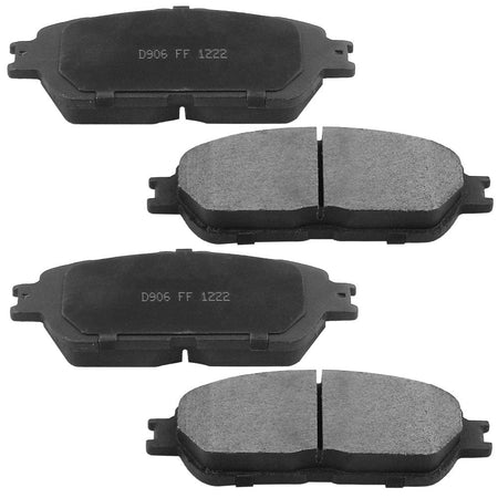 Front Drilled & Slotted Disc Brake Rotors + Ceramic Pads + Cleaner & Fluid Fits for Lexus ES300 IS250, Toyota Avalon Camry Sienna Solara-5-Lug Wheel Holes