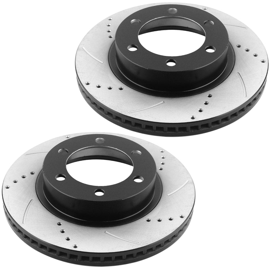 Front Disc Vented Brake Rotors Pair For Toyota Tacoma FJ Cruiser 2003-09 4Runner