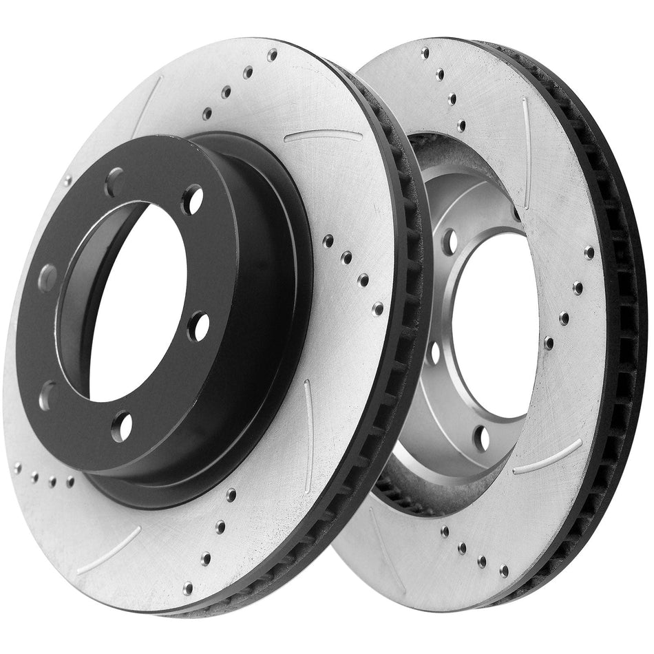 Front Disc Vented Brake Rotors Pair For Toyota Tacoma FJ Cruiser 2003-09 4Runner