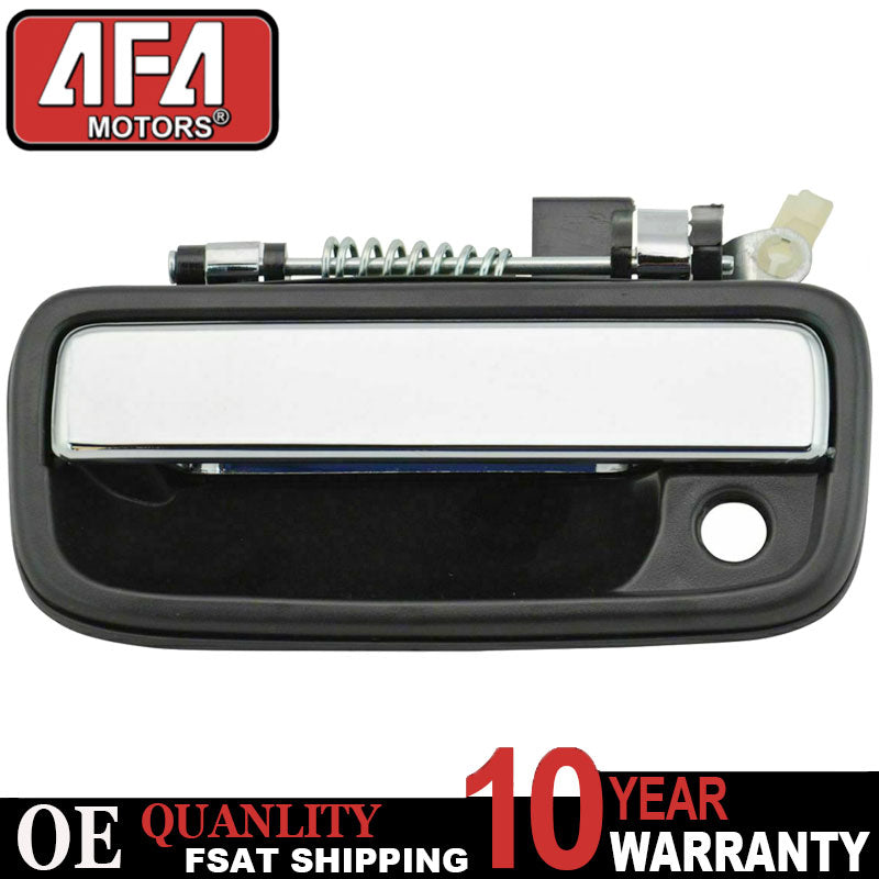 Outer Black & Chrome Front Left Driver Side Door Handle For Toyota Tacoma