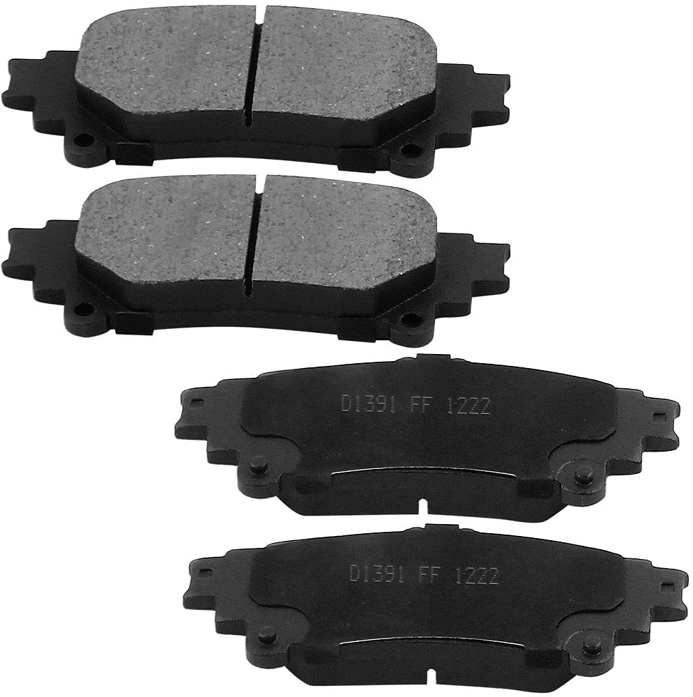 Rear Drilled Brake Rotors Ceramic Pads for Toyota Sienna Highlander RX350 RX450H