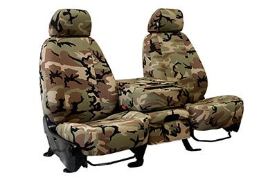CalTrend Retro Camo Canvas Seat Covers - Old School Camouflage Seat Cover by CalTrend