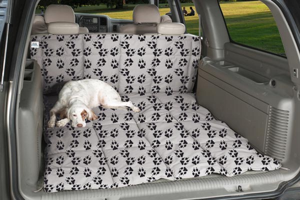 Canine Covers Crypton Paw Print Cargo Liner Dog Bed - Crypton Heavy Duty Cargo Dog Bed w/ Paw Prints