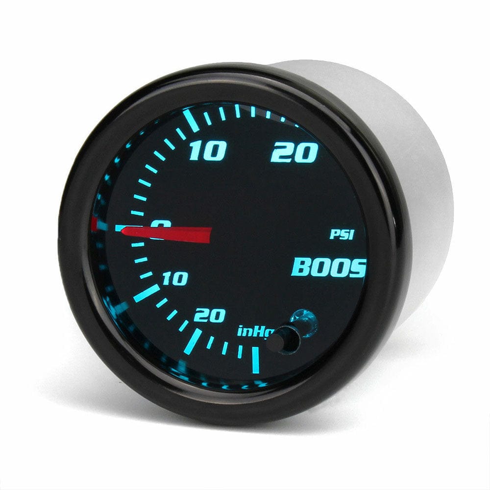 2'' 52mm 7 Color LED Mechanical Turbo Boost PSI Pressure Vacuum Gauge Meter 12V RB-TB-CP