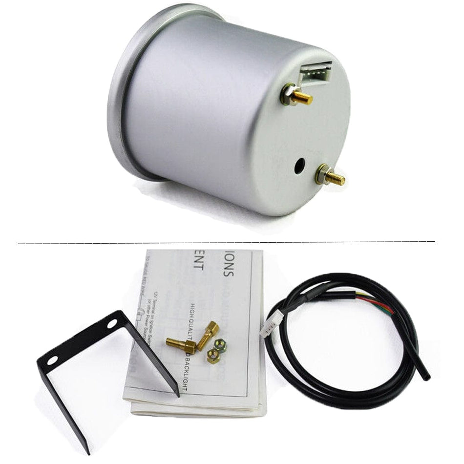 MotorbyMotor 2" 52mm Air Gauge 7 Colors LED Car Auto Air Fuel Ratio Air Gauge Meter-Universal