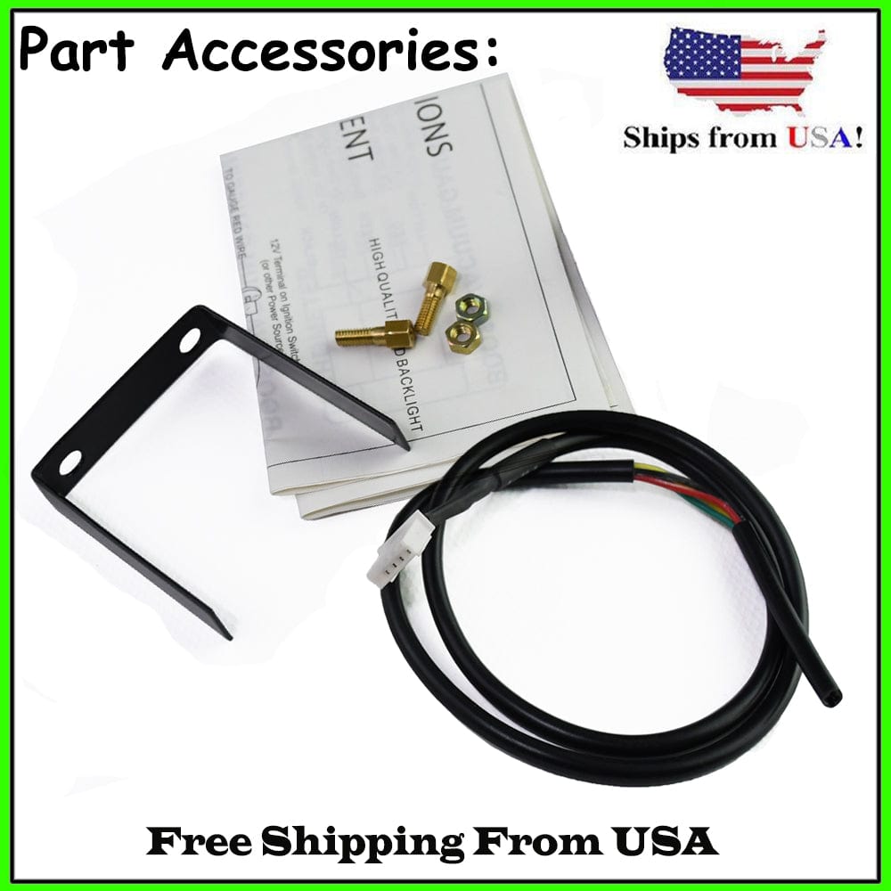 Universal 2'' 52mm RPM Gauge, 7 Color 8,000 RPM Tachometer Gauge -Smoked Lens Tacho Gauge for Car