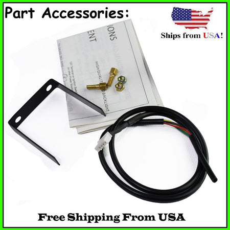 Universal 2'' 52mm RPM Gauge, 7 Color 8,000 RPM Tachometer Gauge -Smoked Lens Tacho Gauge for Car