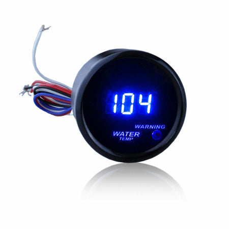 2" 52mm Water Temp Gauge Blue Digital LED Temperature Car Universal Auto Meter