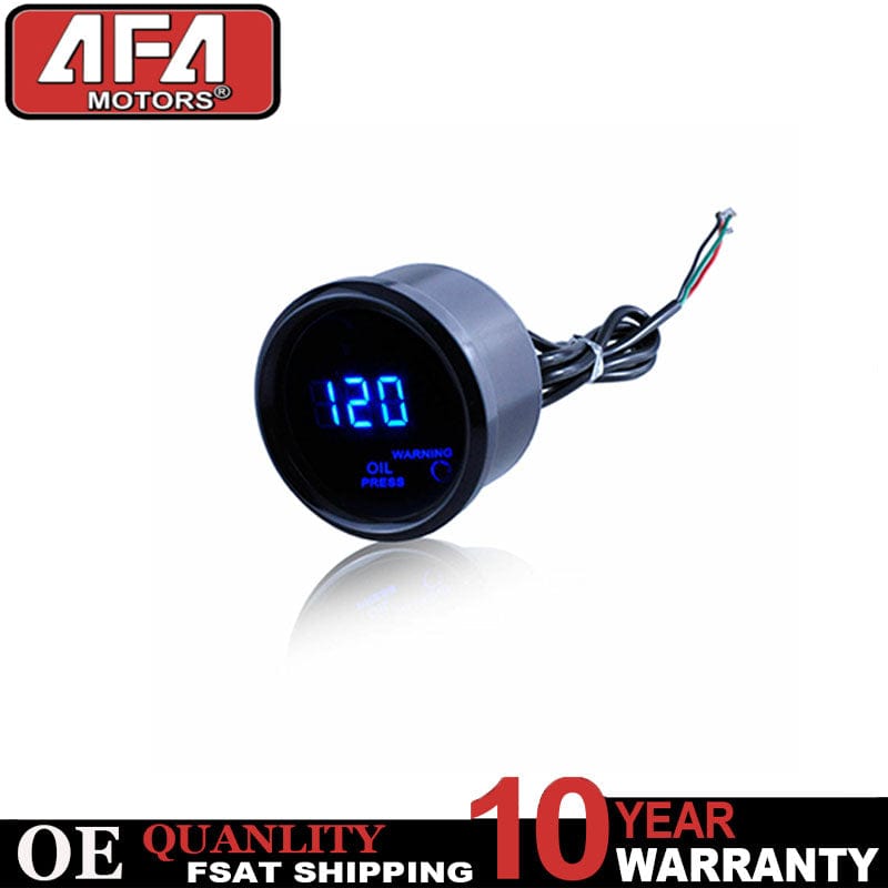 Universal 2" 52mm Digital LED Electronic Oil Pressure Gauge+Sensor Meter 120 PIS