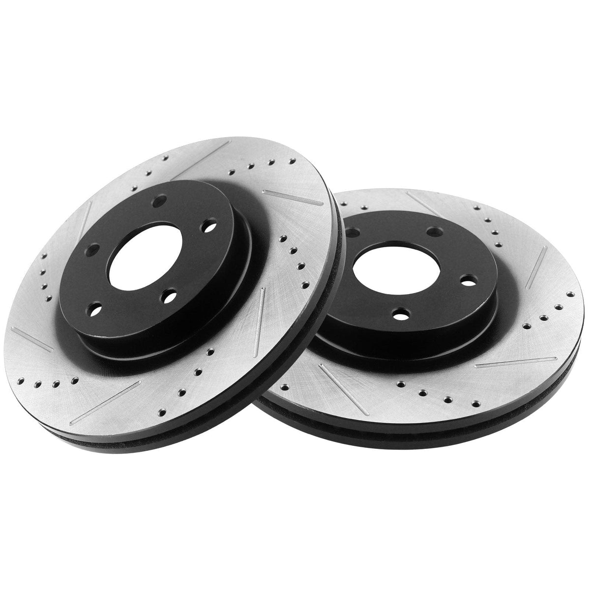 Rear Drilled Slotted Disc Brake Rotors 31318 Set For Honda Pilot Acura MDX 5 Lug