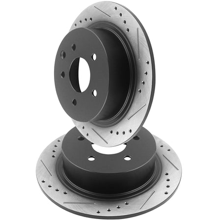 291mm Rear Slotted Disc Brake Rotors For 2002-2018 Nissan Altima Maxima Juke