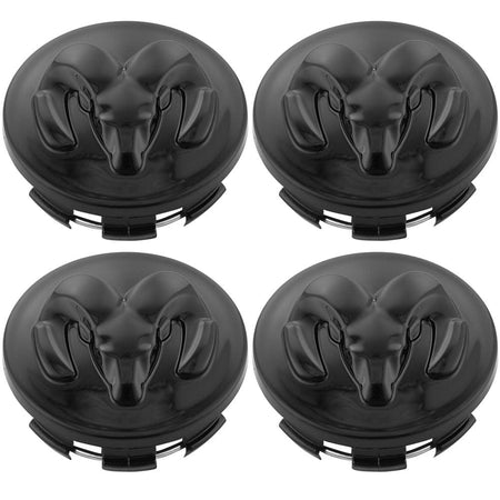 Set of 4 Wheel Center Caps Black for Dodge Dakota Challenger RAM 1500 52110398AA