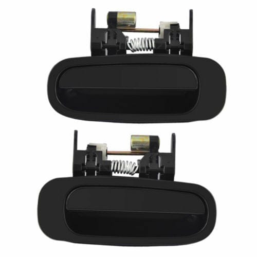 Front And Rear Exterior Black Textured Door Handle For 1998-2002 Chevy Prizm