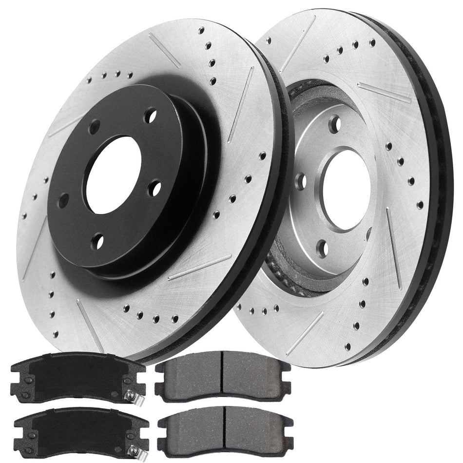 Rear Disc Rotors + Brake Pads for Chevrolet Impala Monte Carlo Buick LaCrosse