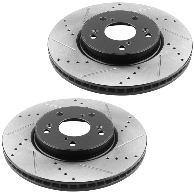 Front Brake Rotors+Pads kit w/ Cleaner Fuild For Honda Accord HR-V