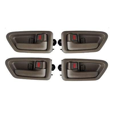 4 Tan Inside 4 Black Outside Door Handle Set DHTOBK206FLFR207LR for Toyota Camry 1997-2001