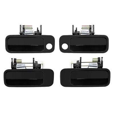 4 Tan Inside 4 Black Outside Door Handle Set DHTOBK206FLFR207LR for Toyota Camry 1997-2001
