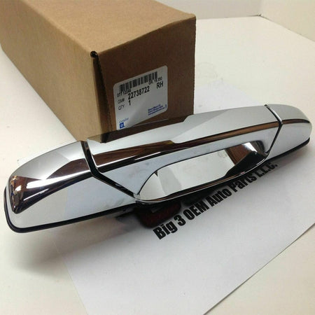 Exterior Door Handle for 2007-2013 Cadillac Chevy GMC, Rear Left Driver Side Outer Door Handle Outside Chrome