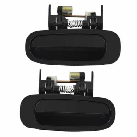 Front And Rear Exterior Black Textured Door Handle For 1998-2002 Chevy Prizm