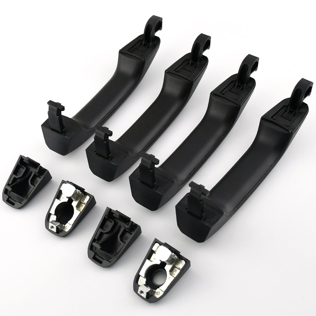 Front and Rear Exterior Door Handle Fits for Chevrolet Silverado 1500 Suburban Tahoe, GMC GMC Sierra 1500 Yukon XL-Outer Outsider Door Handles (4 Pack)