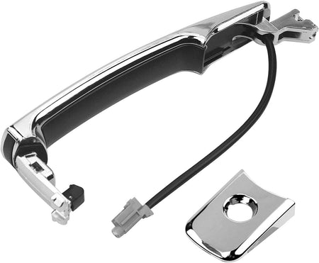 Front Left Door Handle Fits for Nissan Murano/Rogue/Rogue Select, Infiniti FX35/FX45/G35-Chrome Exterior Door Handle Driver Side