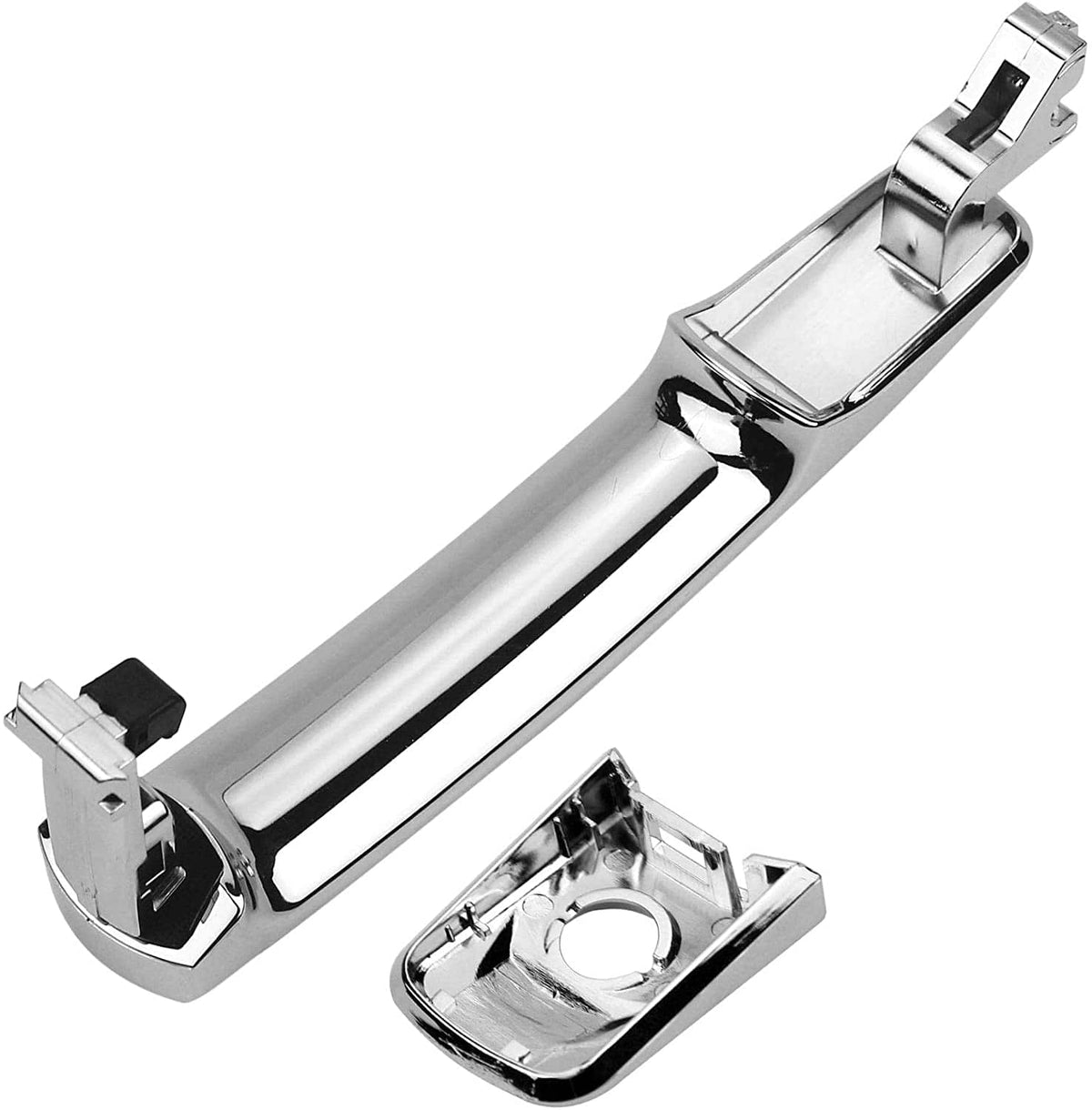 Front Left Exterior Door Handle Fits for Nissan Murano/Rogue, Infiniti FX35/FX45/G35, Driver Outside Side Car Door Handle w/ Keyhole Chrome