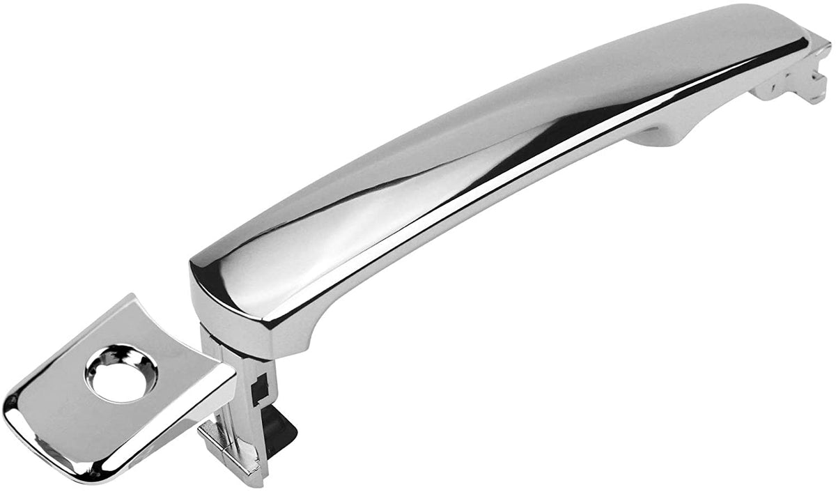 Front Left Exterior Door Handle Fits for Nissan Murano/Rogue, Infiniti FX35/FX45/G35, Driver Outside Side Car Door Handle w/ Keyhole Chrome