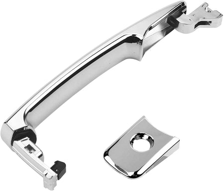 Front Left Exterior Door Handle Fits for Nissan Murano/Rogue, Infiniti FX35/FX45/G35, Driver Outside Side Car Door Handle w/ Keyhole Chrome