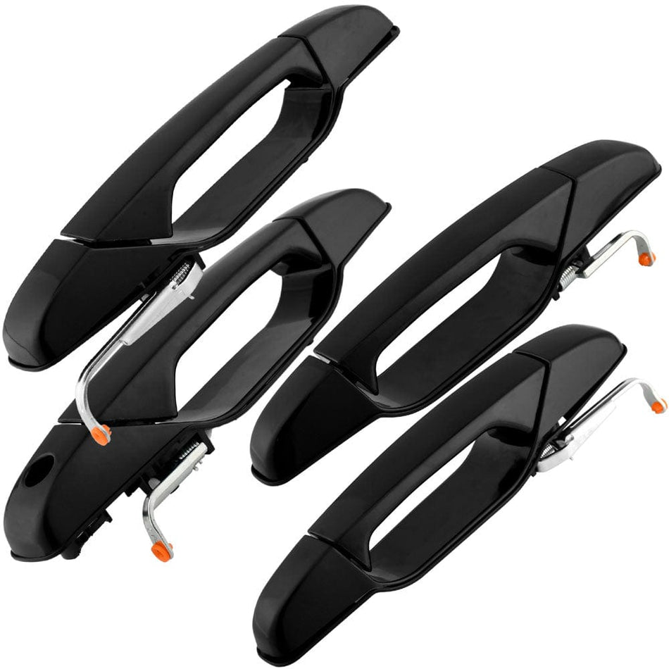 Front & Rear Exterior Door Handle Fits for Chevrolet Avalanche Cheyenne Silverado 1500 2500 3500 Suburban 1500 2500 Tahoe, GMC Sierra 1500 2500 3500 Yukon XL 1500 2500 Outer Car Door Handles-4 Pc