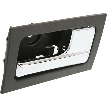 Interior Door Handle For 2009-2014 Ford F-150 Set of 4 Black Bezel Chrome Lever