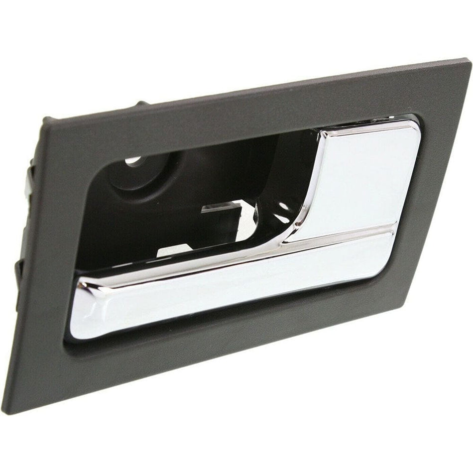 Interior Door Handle For 2009-2014 Ford F-150 Set of 4 Black Bezel Chrome Lever