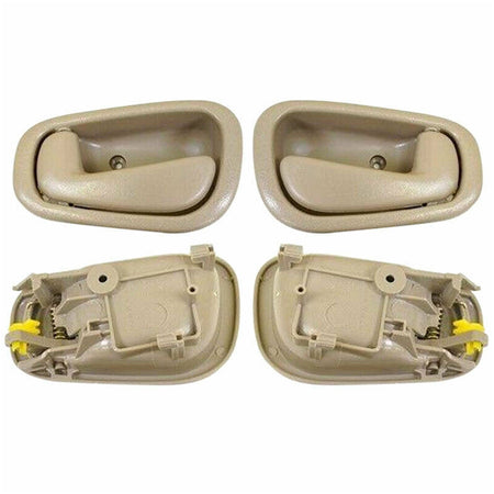 Interior Tan Beige Door Handle for 1998-2002 Toyota Corolla, 1998-2002 Chevy Prizm Inside Door Handles-4PK, Front or Rear