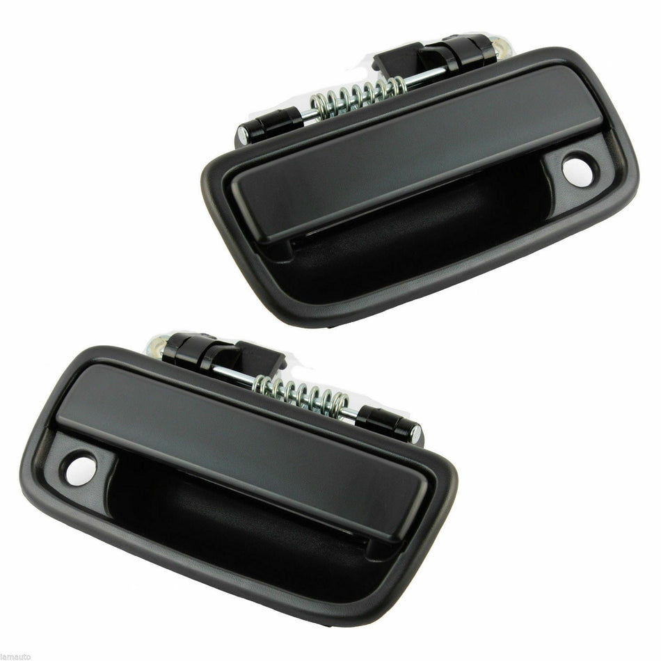 Set Of 2 Exterior Front Textured Black Door Handle for 1995-2004 Toyota Tacoma