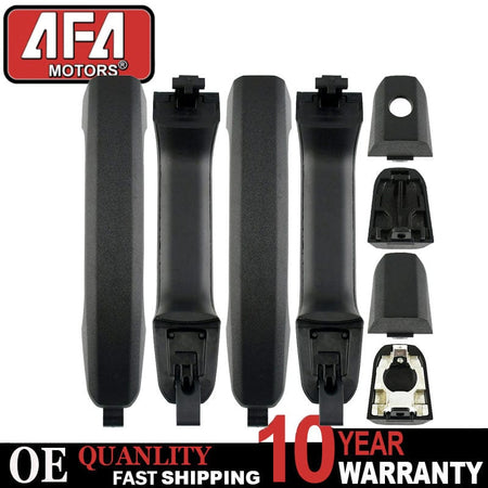 Set of 4 Textured Black Exterior Door Handles for 2014-2017 Chevy Silverado 1500