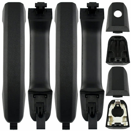 Set of 4 Textured Black Exterior Door Handles for 2014-2017 Chevy Silverado 1500