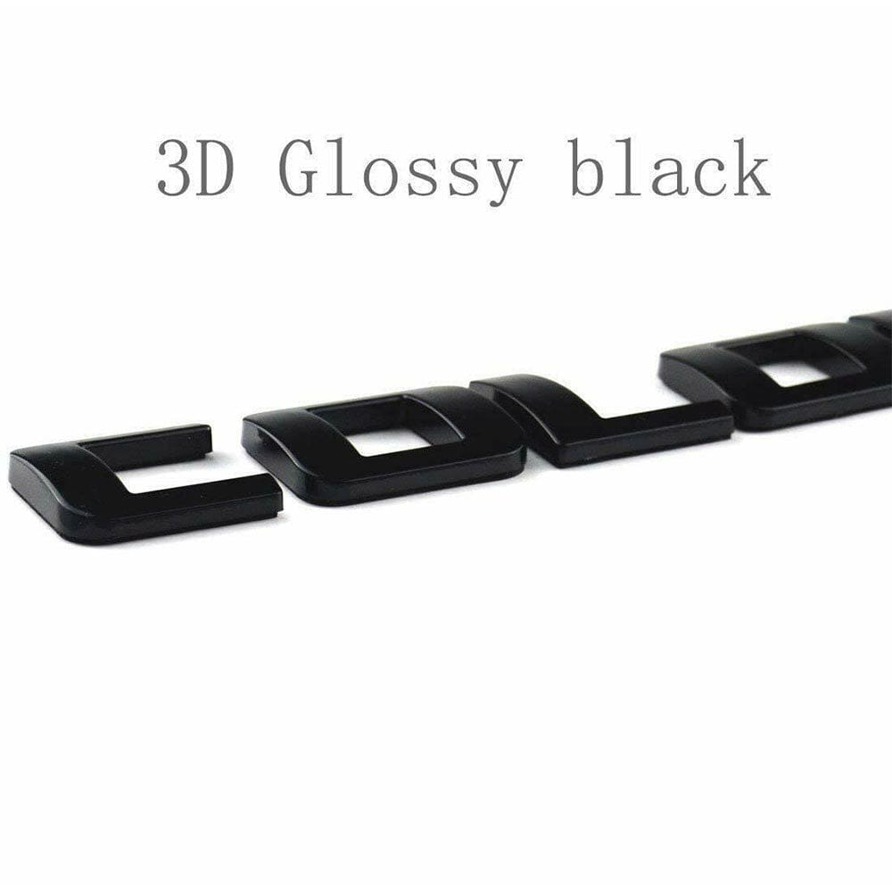 Chevrolet Colorado Emblem Kit Letter Badge Black
