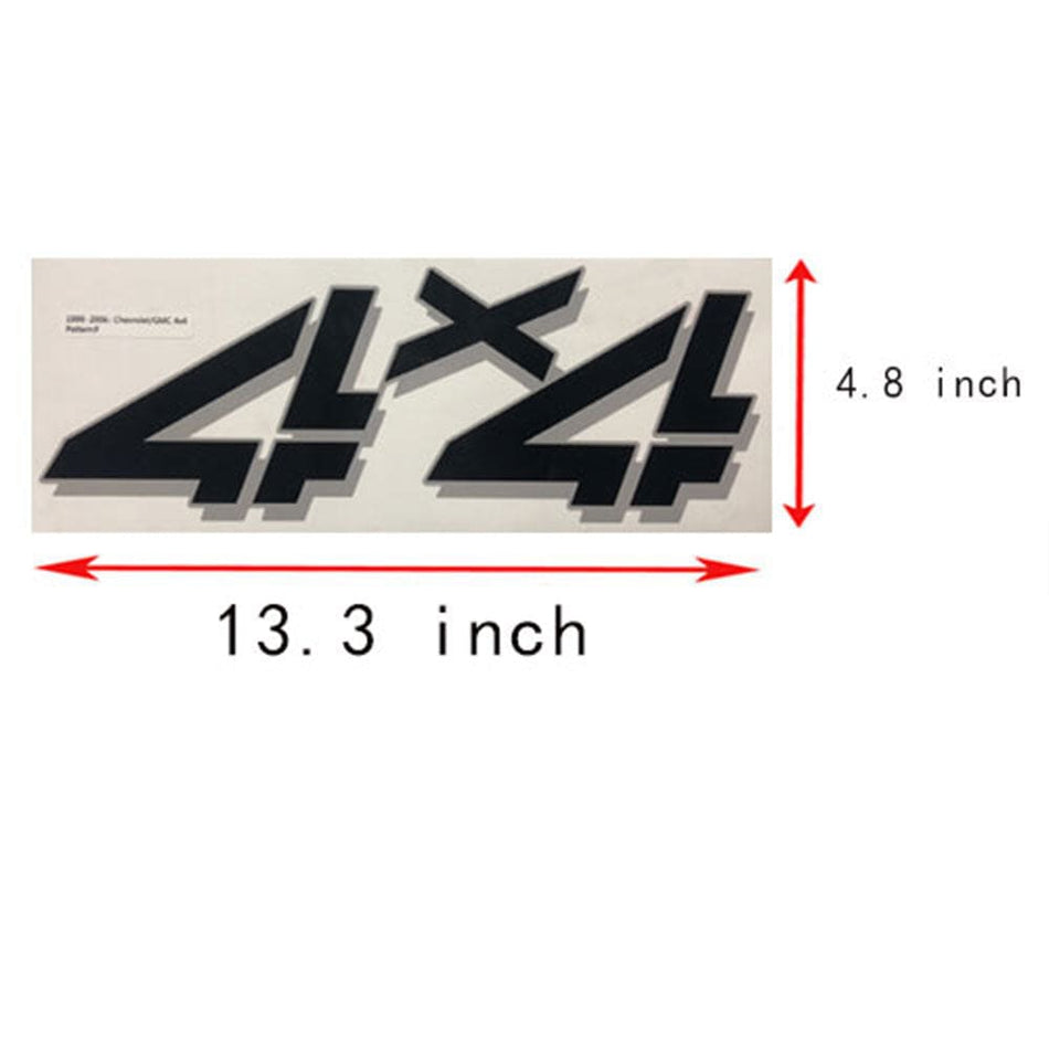 Chevrolet Silverado 4x4 decals Sticker set of 2