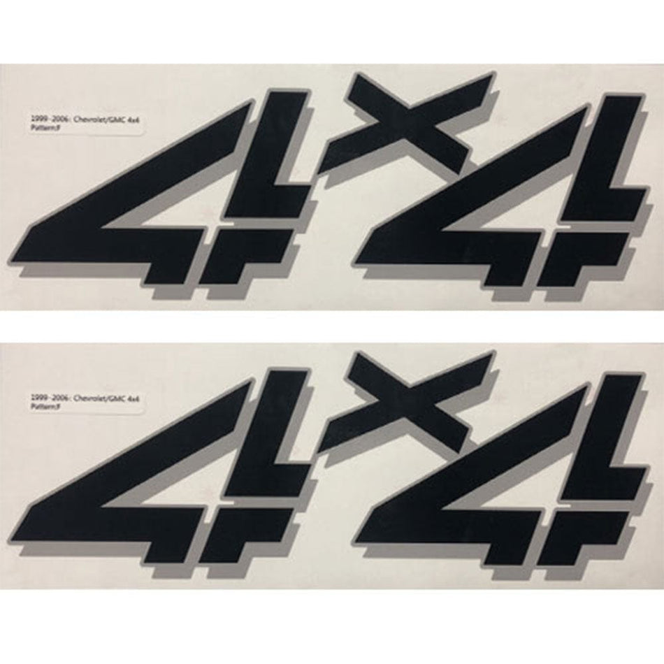 Chevrolet Silverado 4x4 decals Sticker set of 2